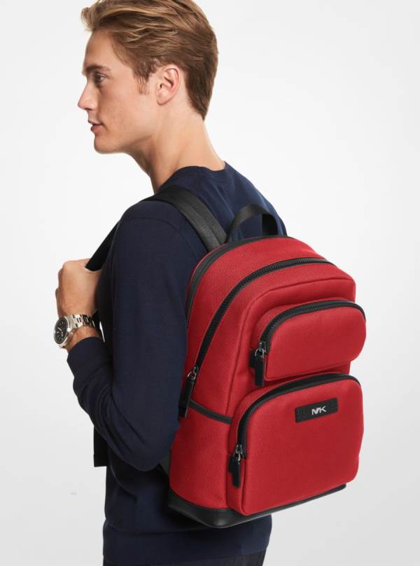 Panske Batohy Michael Kors Kent Sport Woven Červené Čierne - Tasky Michael Kors Nejlevnejsi | RLKHD-8329
